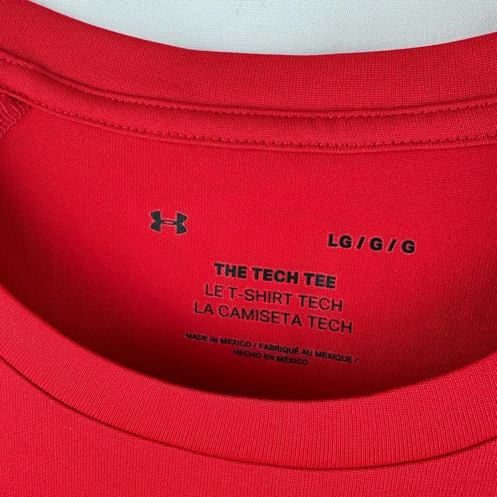 Under Armour Tech 2.0 Red Short-Sleeve Athletic Tee - Picture 4 of 7